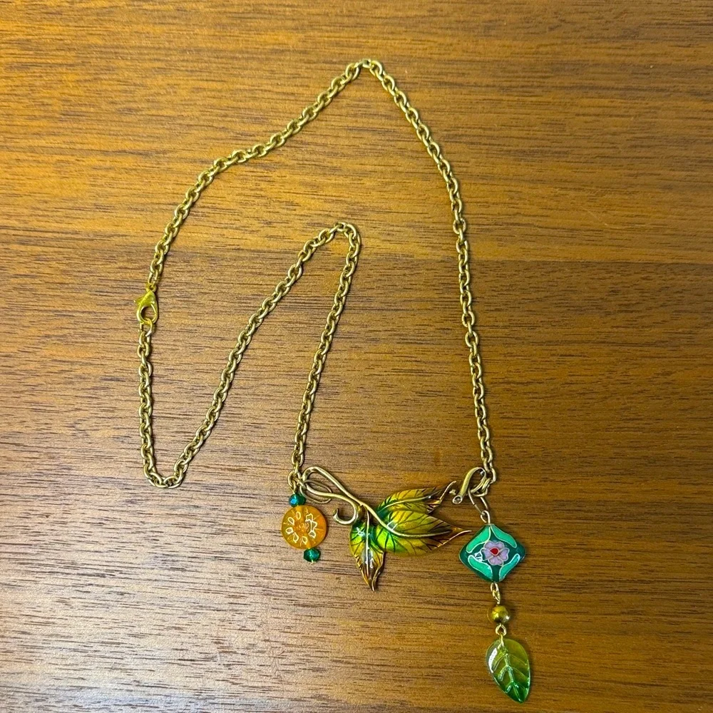 Autumn Cloisonne Charm Necklace #44 - Picture 2 of 4